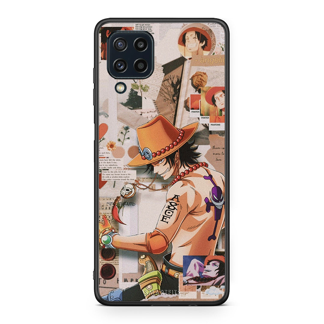 Samsung M32 4G Anime Collage θήκη από τη Smartfits με σχέδιο στο πίσω μέρος και μαύρο περίβλημα | Smartphone case with colorful back and black bezels by Smartfits