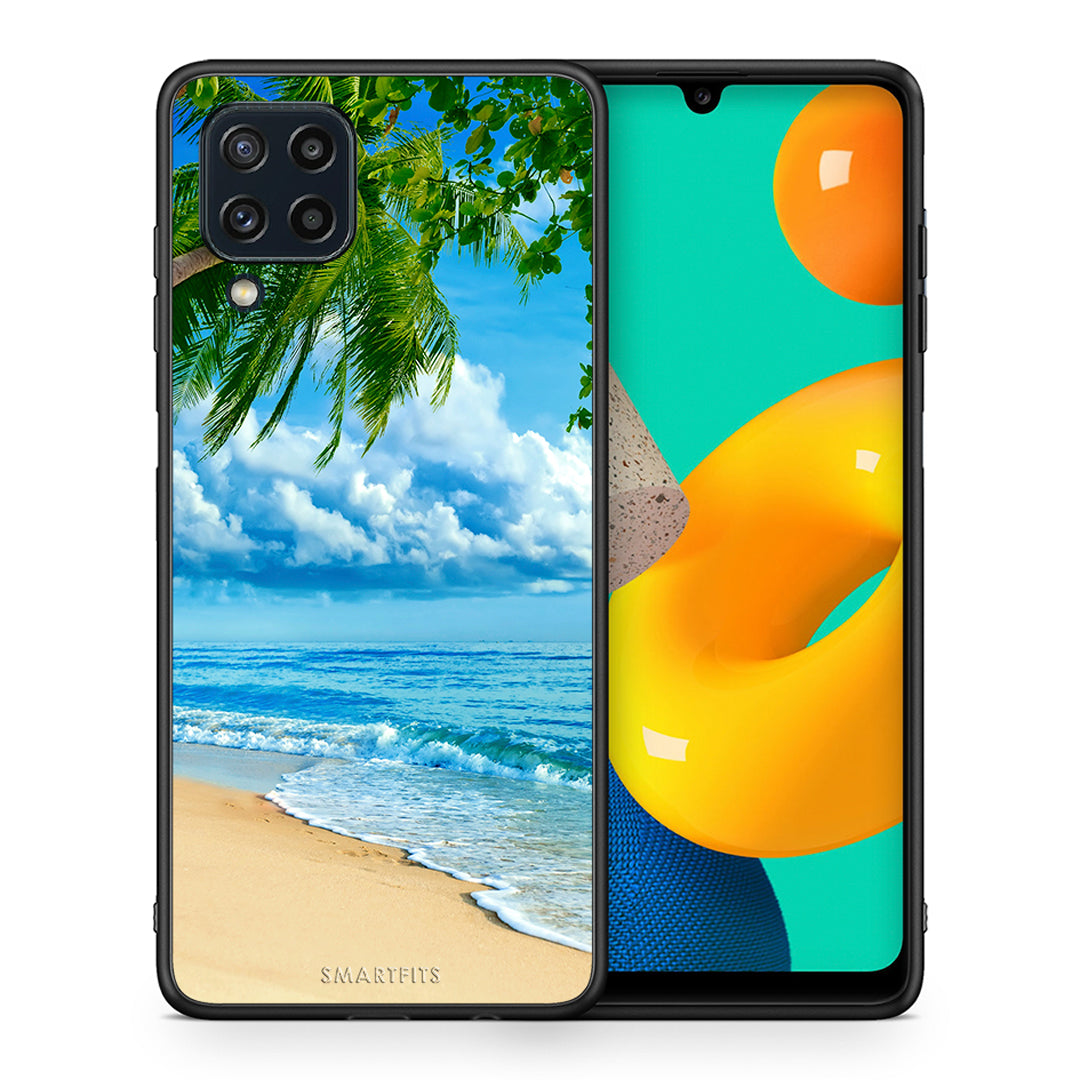 Θήκη Samsung M32 4G Beautiful Beach από τη Smartfits με σχέδιο στο πίσω μέρος και μαύρο περίβλημα | Samsung M32 4G Beautiful Beach case with colorful back and black bezels
