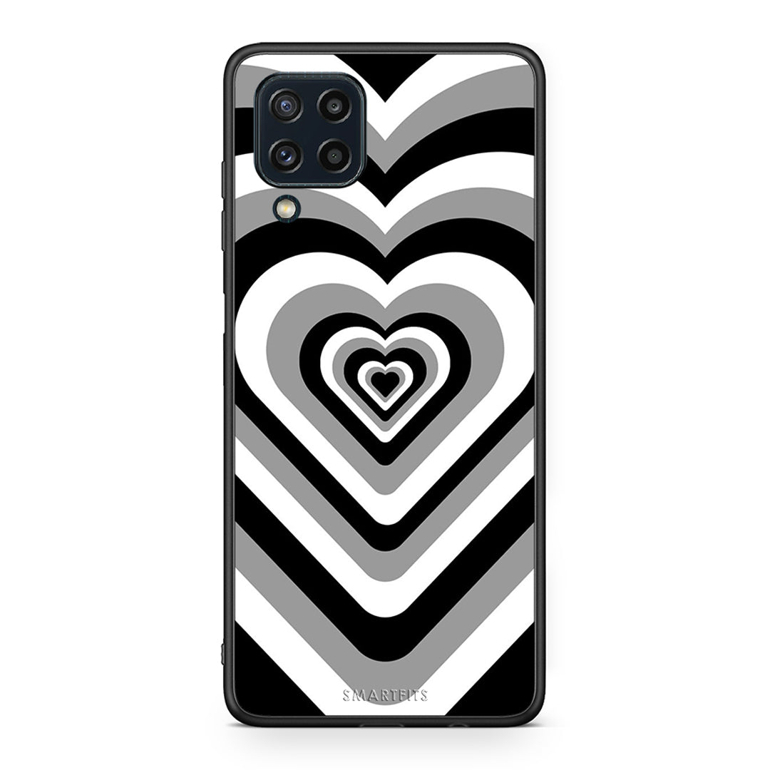 Samsung M32 4G Black Hearts θήκη από τη Smartfits με σχέδιο στο πίσω μέρος και μαύρο περίβλημα | Smartphone case with colorful back and black bezels by Smartfits