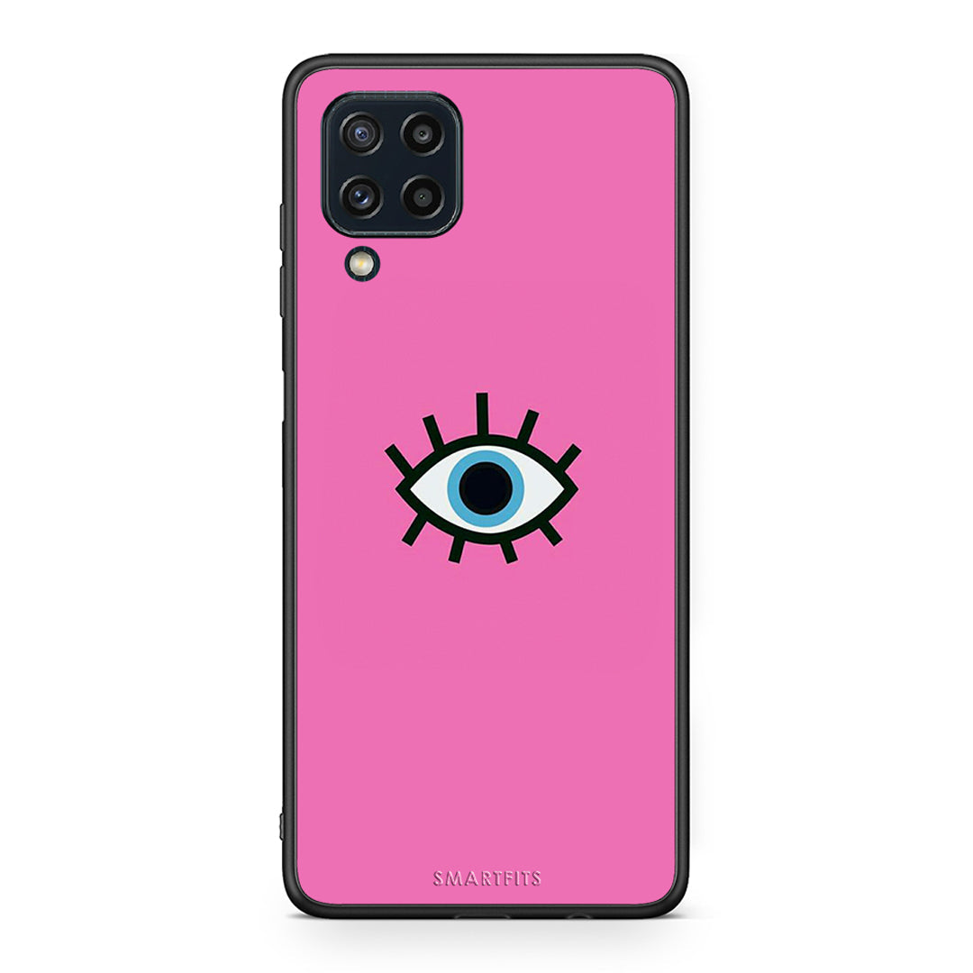 Samsung M32 4G Blue Eye Pink θήκη από τη Smartfits με σχέδιο στο πίσω μέρος και μαύρο περίβλημα | Smartphone case with colorful back and black bezels by Smartfits