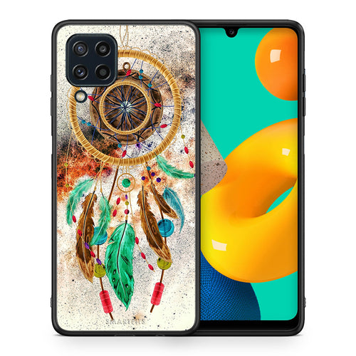 Θήκη Samsung M32 4G DreamCatcher Boho από τη Smartfits με σχέδιο στο πίσω μέρος και μαύρο περίβλημα | Samsung M32 4G DreamCatcher Boho case with colorful back and black bezels