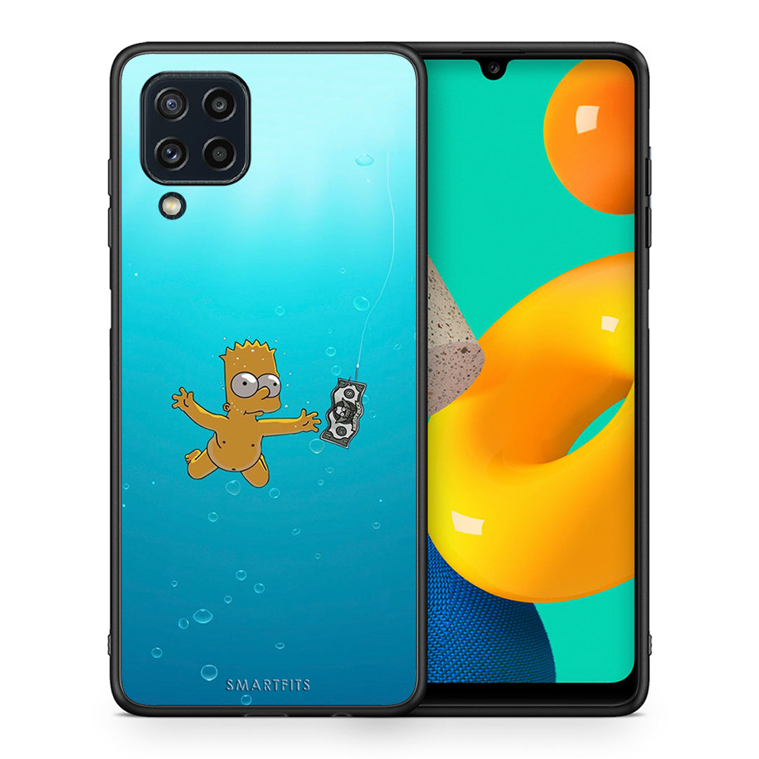 Θήκη Samsung M32 4G Chasing Money από τη Smartfits με σχέδιο στο πίσω μέρος και μαύρο περίβλημα | Samsung M32 4G Chasing Money case with colorful back and black bezels