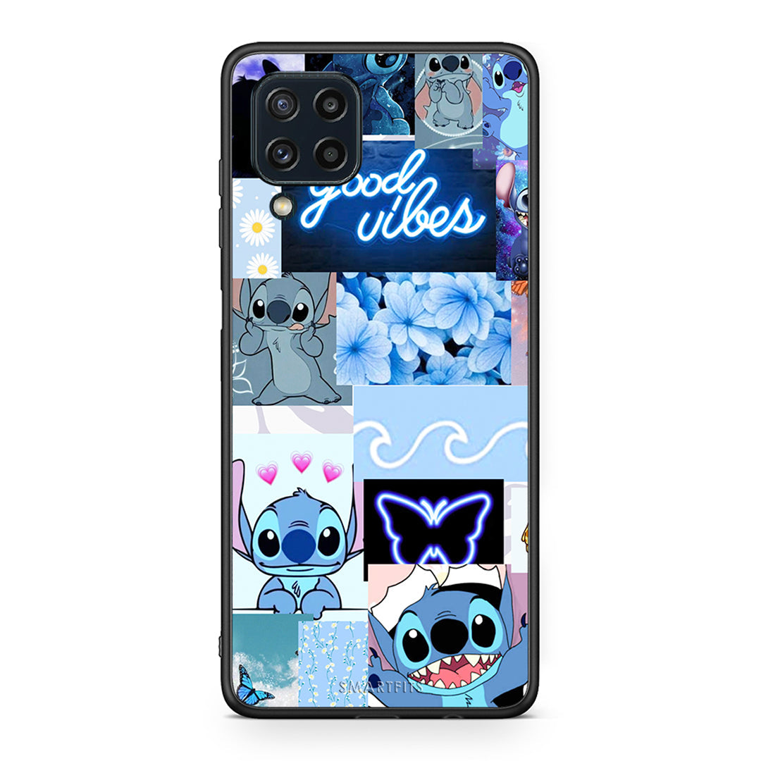 Samsung M32 4G Collage Good Vibes Θήκη Αγίου Βαλεντίνου από τη Smartfits με σχέδιο στο πίσω μέρος και μαύρο περίβλημα | Smartphone case with colorful back and black bezels by Smartfits