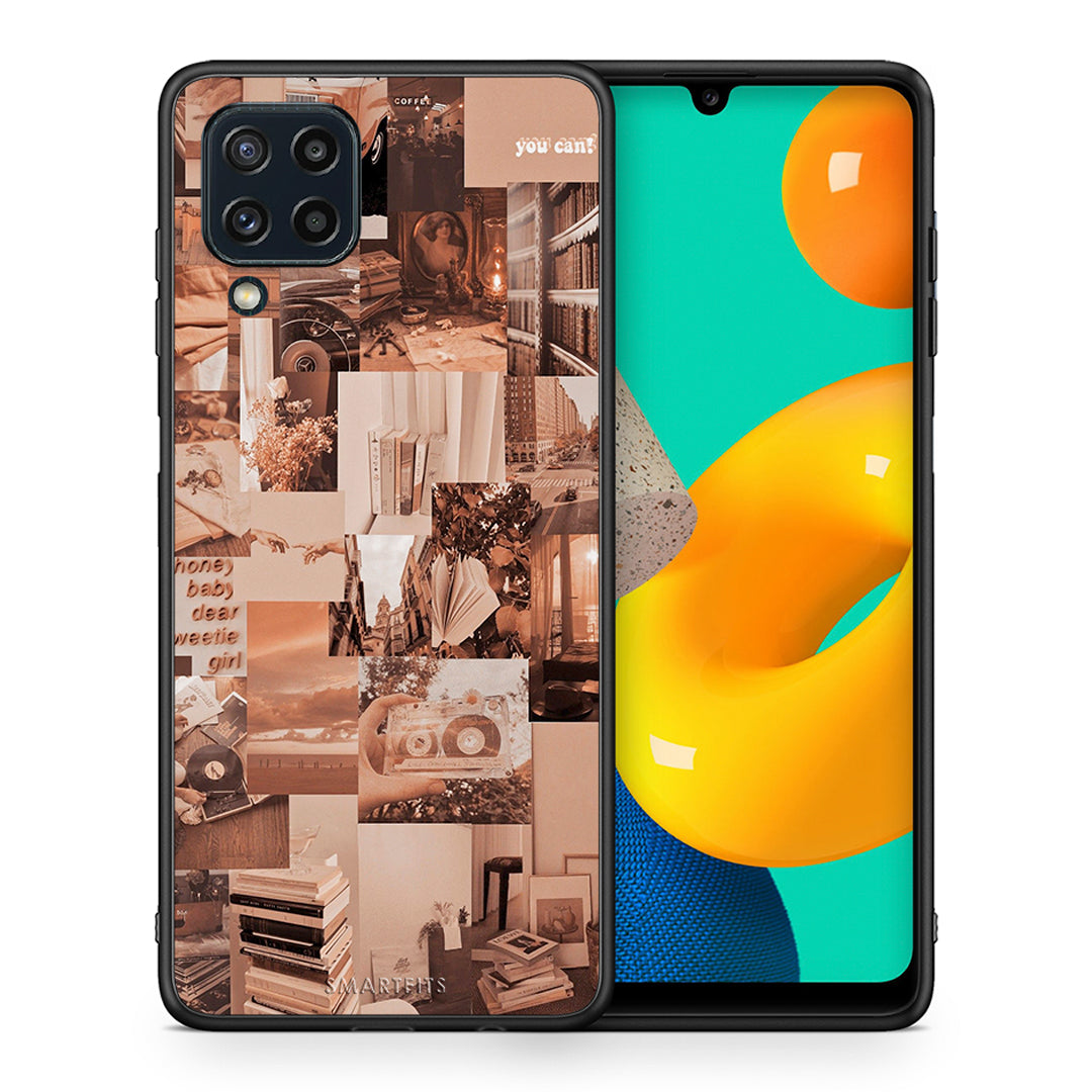 Θήκη Αγίου Βαλεντίνου Samsung M32 4G Collage You Can από τη Smartfits με σχέδιο στο πίσω μέρος και μαύρο περίβλημα | Samsung M32 4G Collage You Can case with colorful back and black bezels