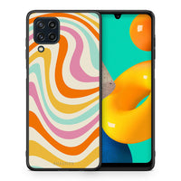 Thumbnail for Θήκη Samsung M32 4G Colourful Waves από τη Smartfits με σχέδιο στο πίσω μέρος και μαύρο περίβλημα | Samsung M32 4G Colourful Waves case with colorful back and black bezels