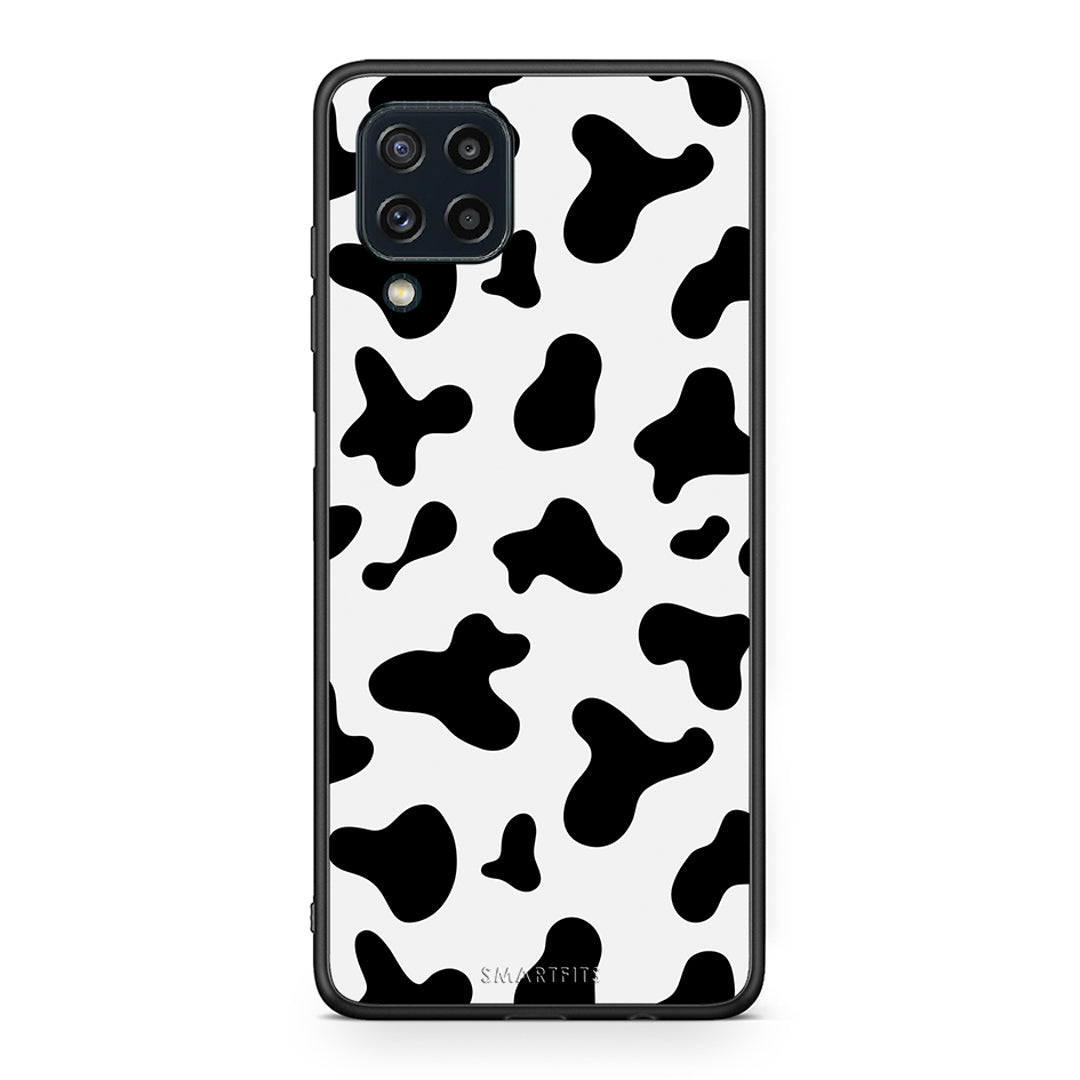 Samsung M32 4G Cow Print θήκη από τη Smartfits με σχέδιο στο πίσω μέρος και μαύρο περίβλημα | Smartphone case with colorful back and black bezels by Smartfits