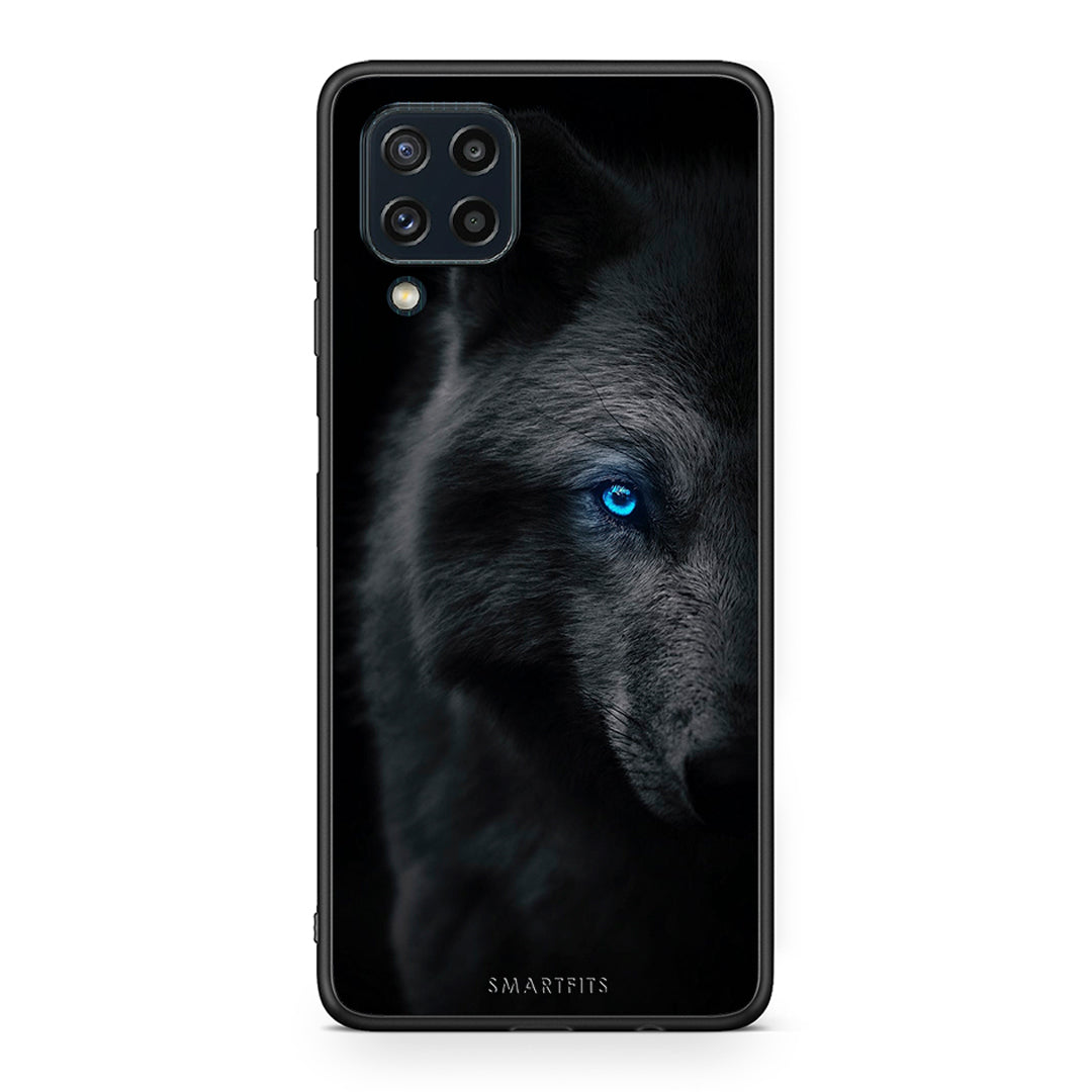 Samsung M32 4G Dark Wolf θήκη από τη Smartfits με σχέδιο στο πίσω μέρος και μαύρο περίβλημα | Smartphone case with colorful back and black bezels by Smartfits