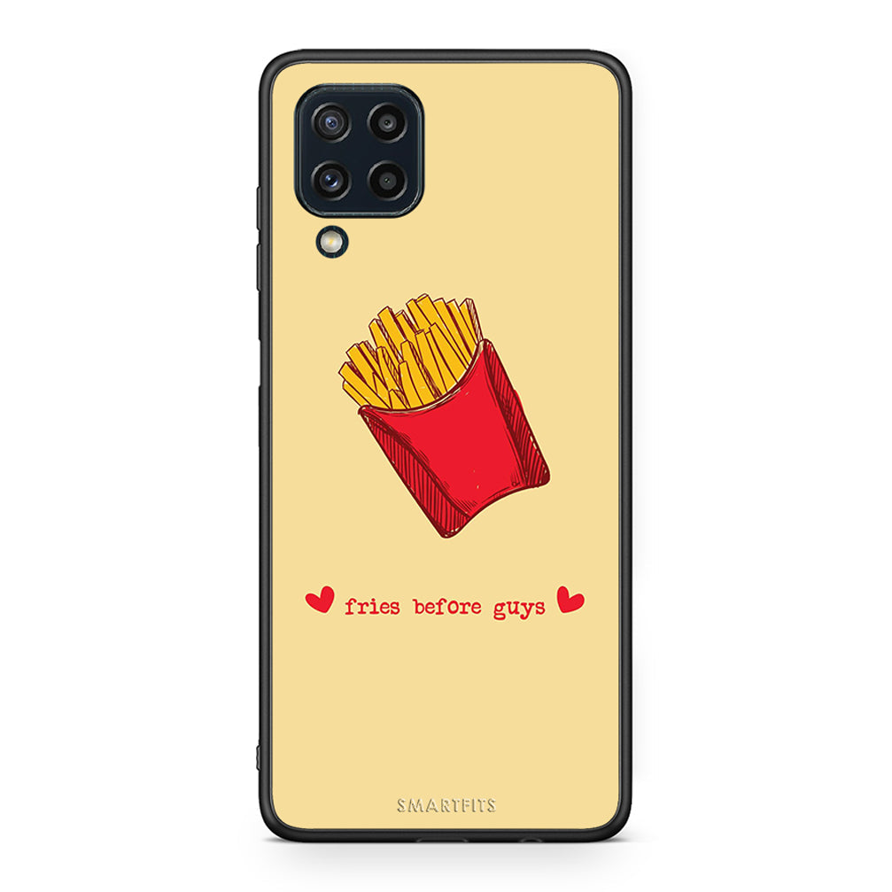 Samsung M32 4G Fries Before Guys Θήκη Αγίου Βαλεντίνου από τη Smartfits με σχέδιο στο πίσω μέρος και μαύρο περίβλημα | Smartphone case with colorful back and black bezels by Smartfits