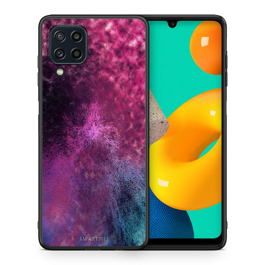 Θήκη Samsung M32 4G Aurora Galaxy από τη Smartfits με σχέδιο στο πίσω μέρος και μαύρο περίβλημα | Samsung M32 4G Aurora Galaxy case with colorful back and black bezels