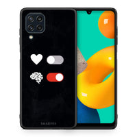 Thumbnail for Θήκη Αγίου Βαλεντίνου Samsung M32 4G Heart Vs Brain από τη Smartfits με σχέδιο στο πίσω μέρος και μαύρο περίβλημα | Samsung M32 4G Heart Vs Brain case with colorful back and black bezels