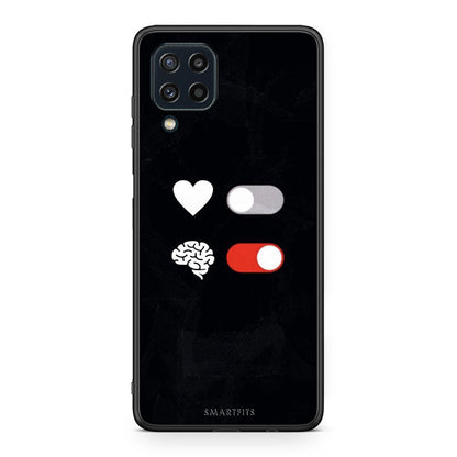 Samsung M32 4G Heart Vs Brain Θήκη Αγίου Βαλεντίνου από τη Smartfits με σχέδιο στο πίσω μέρος και μαύρο περίβλημα | Smartphone case with colorful back and black bezels by Smartfits