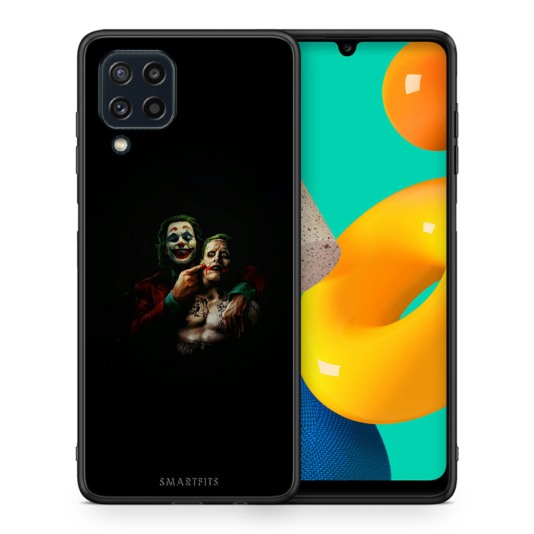 Θήκη Samsung M32 4G Clown Hero από τη Smartfits με σχέδιο στο πίσω μέρος και μαύρο περίβλημα | Samsung M32 4G Clown Hero case with colorful back and black bezels