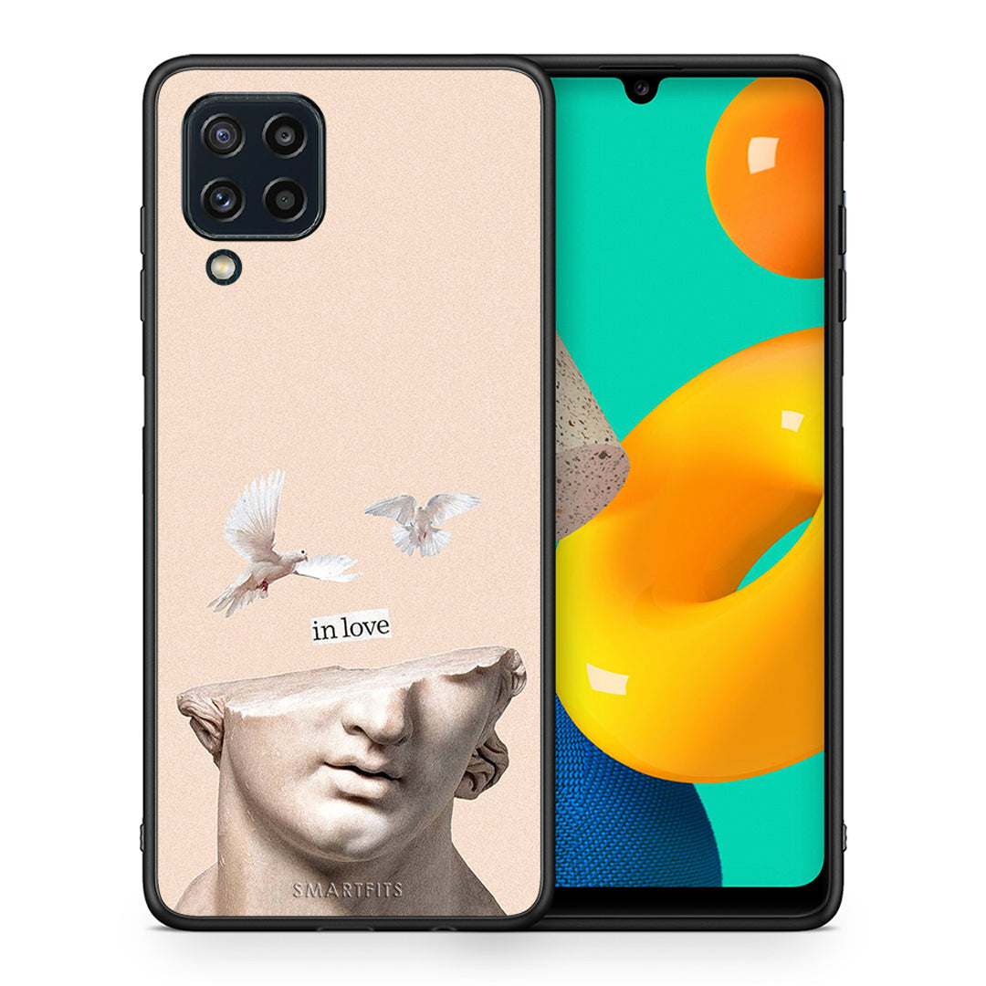 Θήκη Samsung M32 4G In Love από τη Smartfits με σχέδιο στο πίσω μέρος και μαύρο περίβλημα | Samsung M32 4G In Love case with colorful back and black bezels