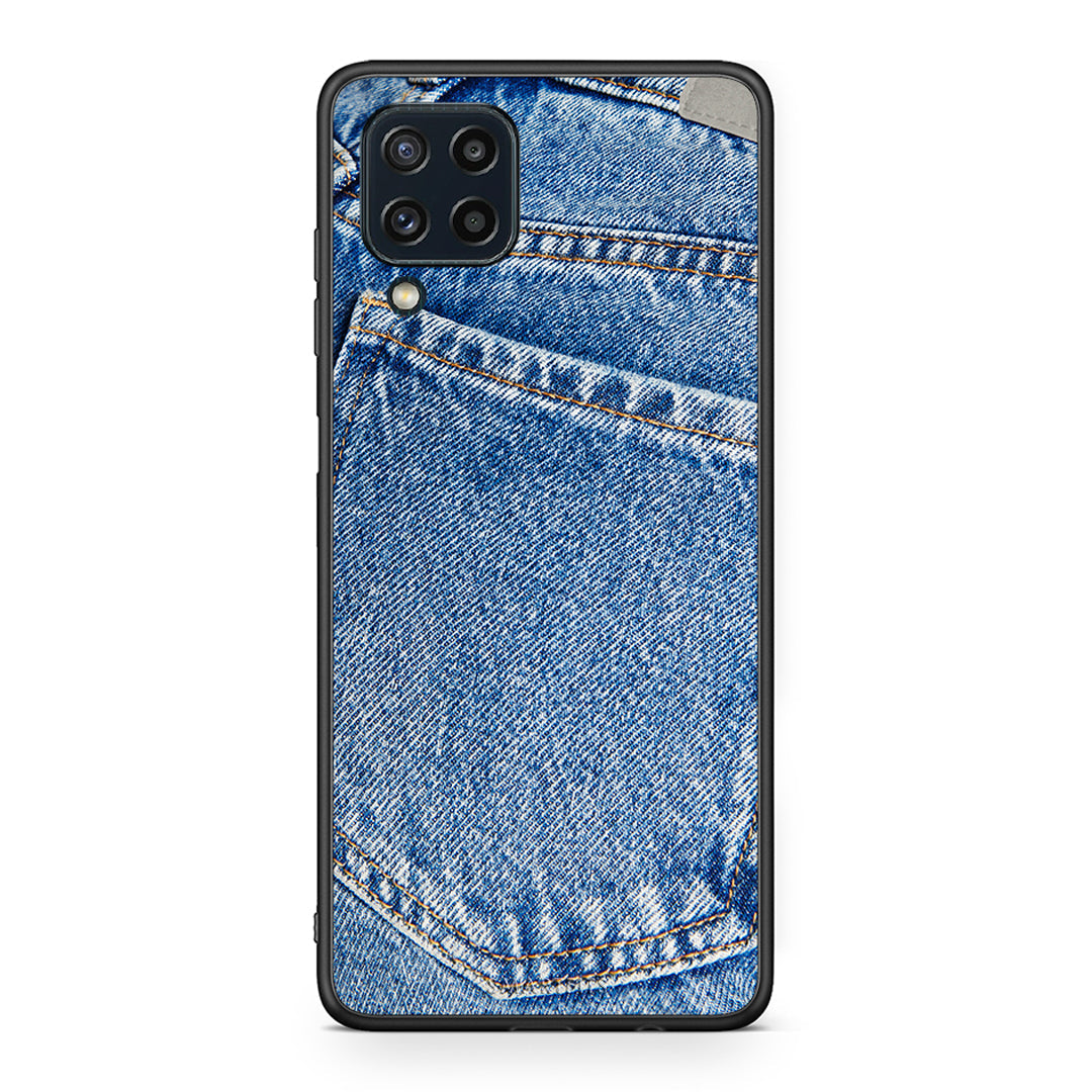 Samsung M32 4G Jeans Pocket θήκη από τη Smartfits με σχέδιο στο πίσω μέρος και μαύρο περίβλημα | Smartphone case with colorful back and black bezels by Smartfits