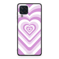 Thumbnail for Samsung M32 4G Lilac Hearts θήκη από τη Smartfits με σχέδιο στο πίσω μέρος και μαύρο περίβλημα | Smartphone case with colorful back and black bezels by Smartfits