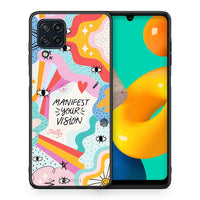 Thumbnail for Θήκη Samsung M32 4G Manifest Your Vision από τη Smartfits με σχέδιο στο πίσω μέρος και μαύρο περίβλημα | Samsung M32 4G Manifest Your Vision case with colorful back and black bezels