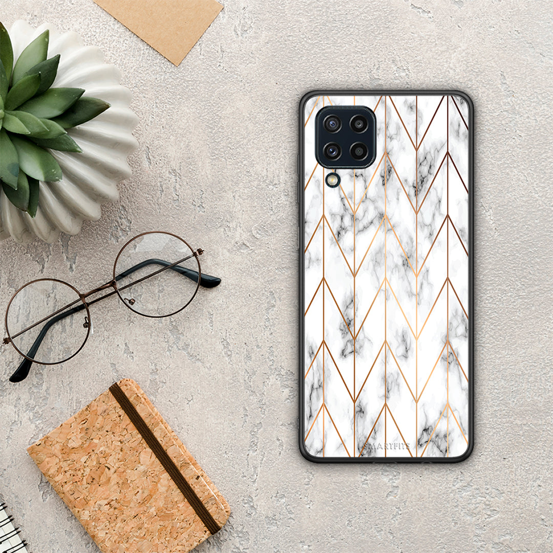 Marble Gold Geometric - Samsung Galaxy M32 4G / M22 θήκη