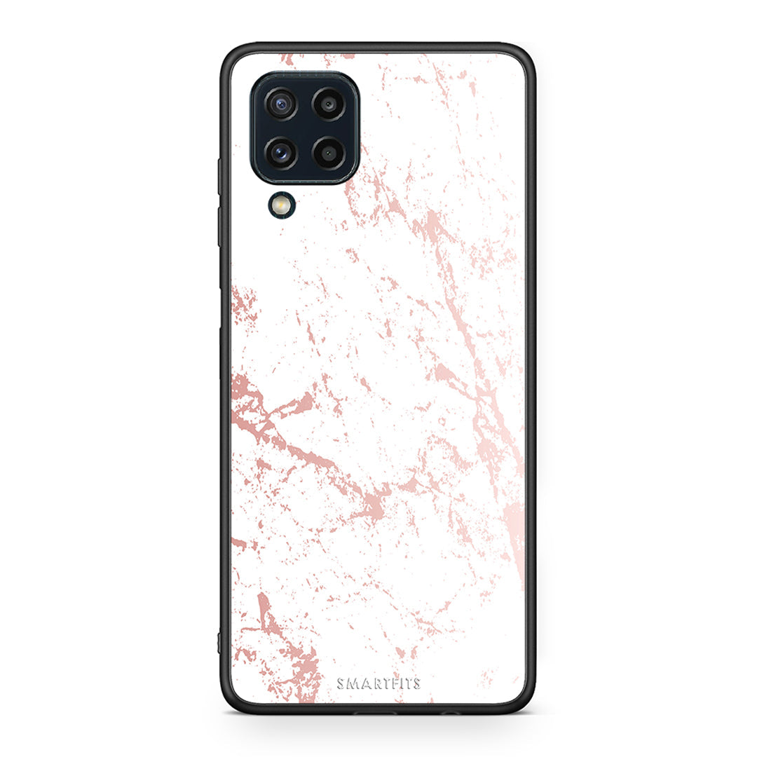 116 - Samsung M32 4G Pink Splash Marble case, cover, bumper