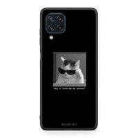 Thumbnail for Samsung M32 4G Meme Cat θήκη από τη Smartfits με σχέδιο στο πίσω μέρος και μαύρο περίβλημα | Smartphone case with colorful back and black bezels by Smartfits