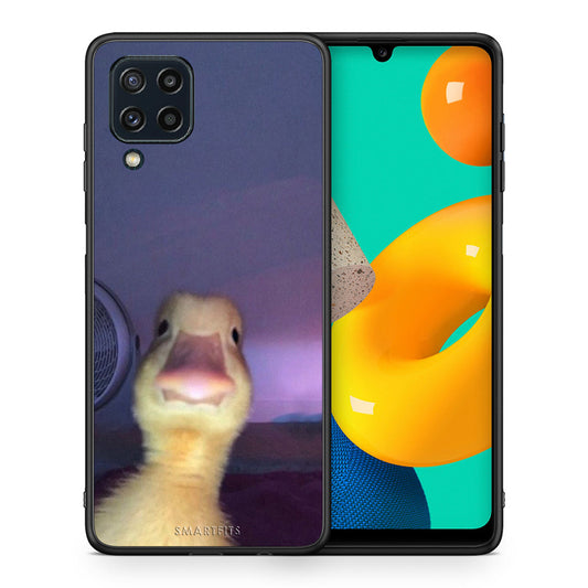 Θήκη Samsung M32 4G Meme Duck από τη Smartfits με σχέδιο στο πίσω μέρος και μαύρο περίβλημα | Samsung M32 4G Meme Duck case with colorful back and black bezels