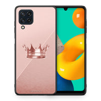 Thumbnail for Θήκη Samsung M32 4G Crown Minimal από τη Smartfits με σχέδιο στο πίσω μέρος και μαύρο περίβλημα | Samsung M32 4G Crown Minimal case with colorful back and black bezels