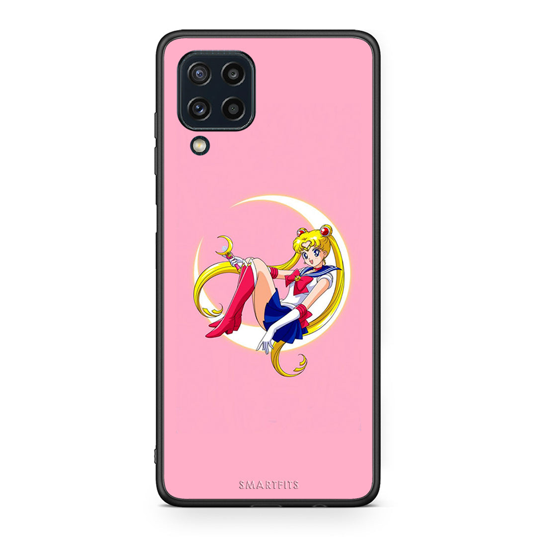 Samsung M32 4G Moon Girl θήκη από τη Smartfits με σχέδιο στο πίσω μέρος και μαύρο περίβλημα | Smartphone case with colorful back and black bezels by Smartfits