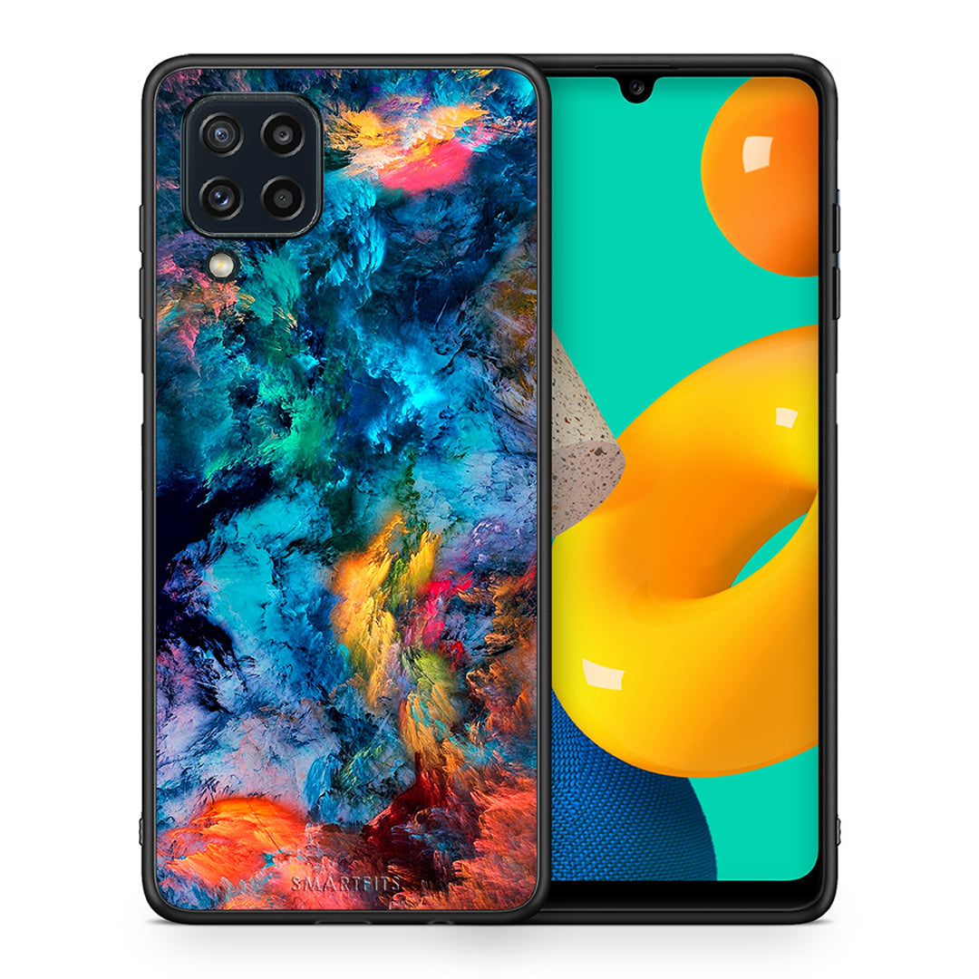 Θήκη Samsung M32 4G Crayola Paint από τη Smartfits με σχέδιο στο πίσω μέρος και μαύρο περίβλημα | Samsung M32 4G Crayola Paint case with colorful back and black bezels