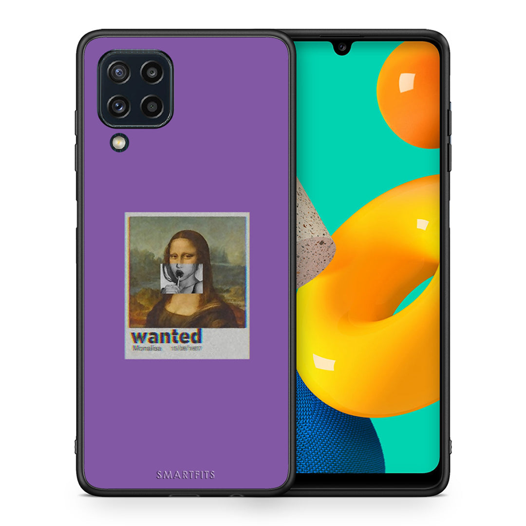 Θήκη Samsung M32 4G Monalisa Popart από τη Smartfits με σχέδιο στο πίσω μέρος και μαύρο περίβλημα | Samsung M32 4G Monalisa Popart case with colorful back and black bezels