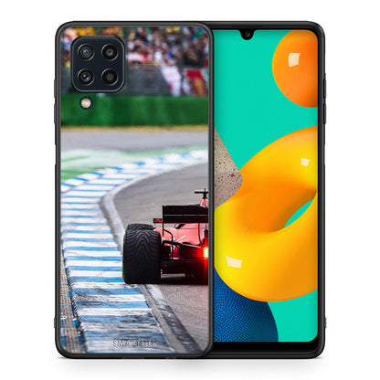 Θήκη Samsung M32 4G Racing Vibes από τη Smartfits με σχέδιο στο πίσω μέρος και μαύρο περίβλημα | Samsung M32 4G Racing Vibes case with colorful back and black bezels