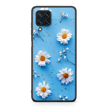 Samsung M32 4G Real Daisies θήκη από τη Smartfits με σχέδιο στο πίσω μέρος και μαύρο περίβλημα | Smartphone case with colorful back and black bezels by Smartfits