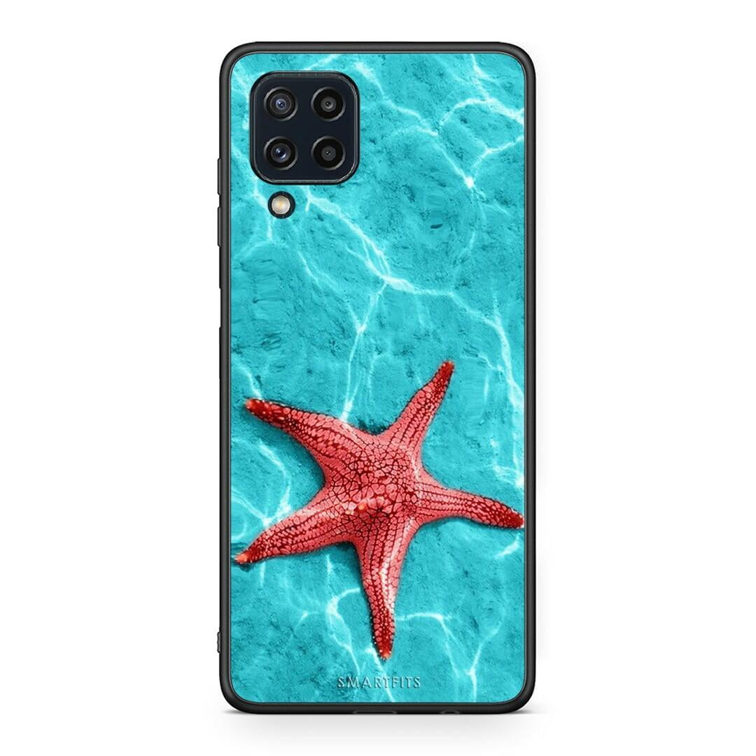 Samsung M32 4G Red Starfish Θήκη από τη Smartfits με σχέδιο στο πίσω μέρος και μαύρο περίβλημα | Smartphone case with colorful back and black bezels by Smartfits