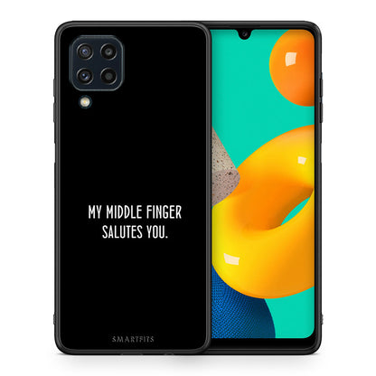 Θήκη Samsung M32 4G Salute από τη Smartfits με σχέδιο στο πίσω μέρος και μαύρο περίβλημα | Samsung M32 4G Salute case with colorful back and black bezels