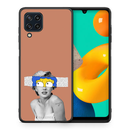 Θήκη Samsung M32 4G Sim Merilyn από τη Smartfits με σχέδιο στο πίσω μέρος και μαύρο περίβλημα | Samsung M32 4G Sim Merilyn case with colorful back and black bezels