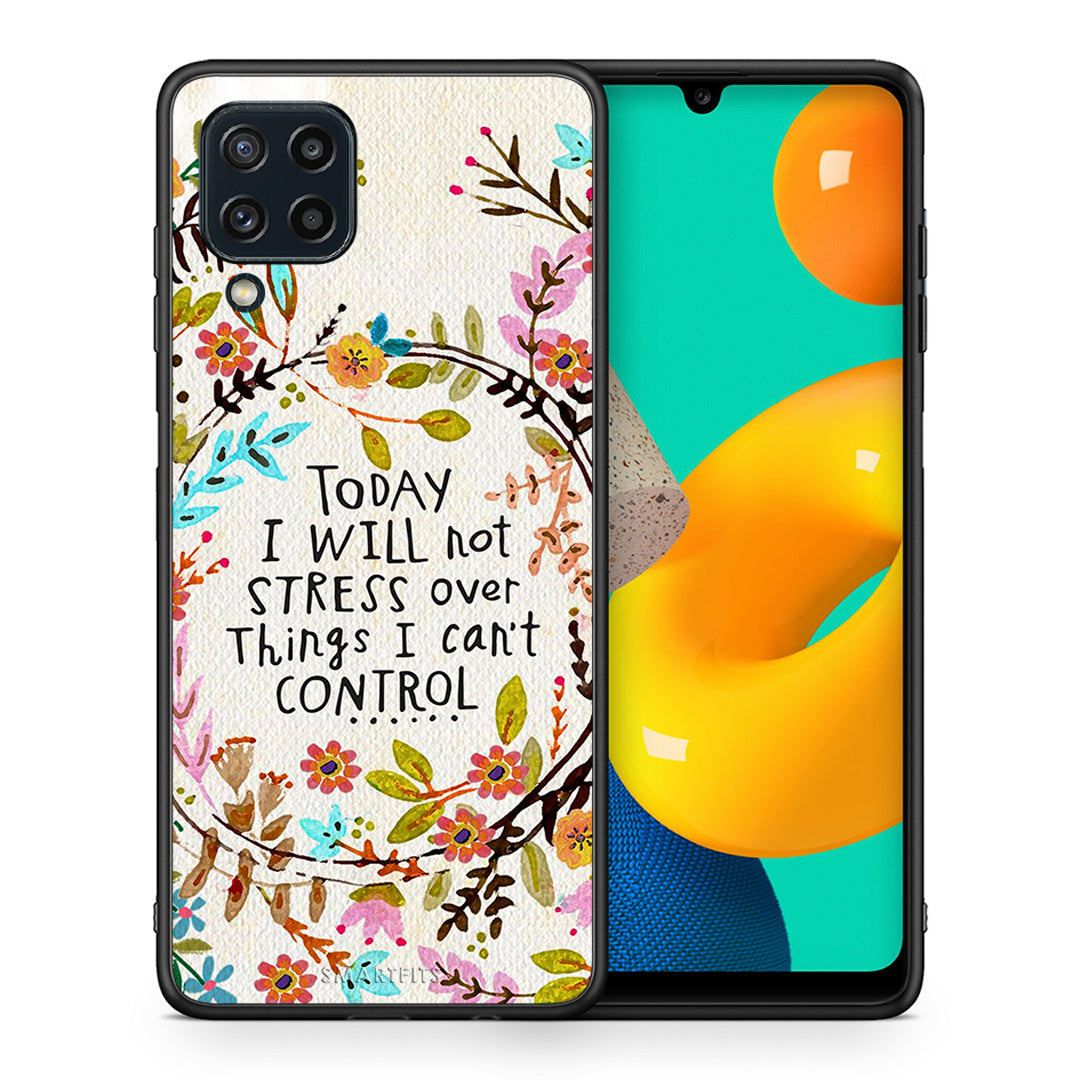 Θήκη Samsung M32 4G Stress Over από τη Smartfits με σχέδιο στο πίσω μέρος και μαύρο περίβλημα | Samsung M32 4G Stress Over case with colorful back and black bezels