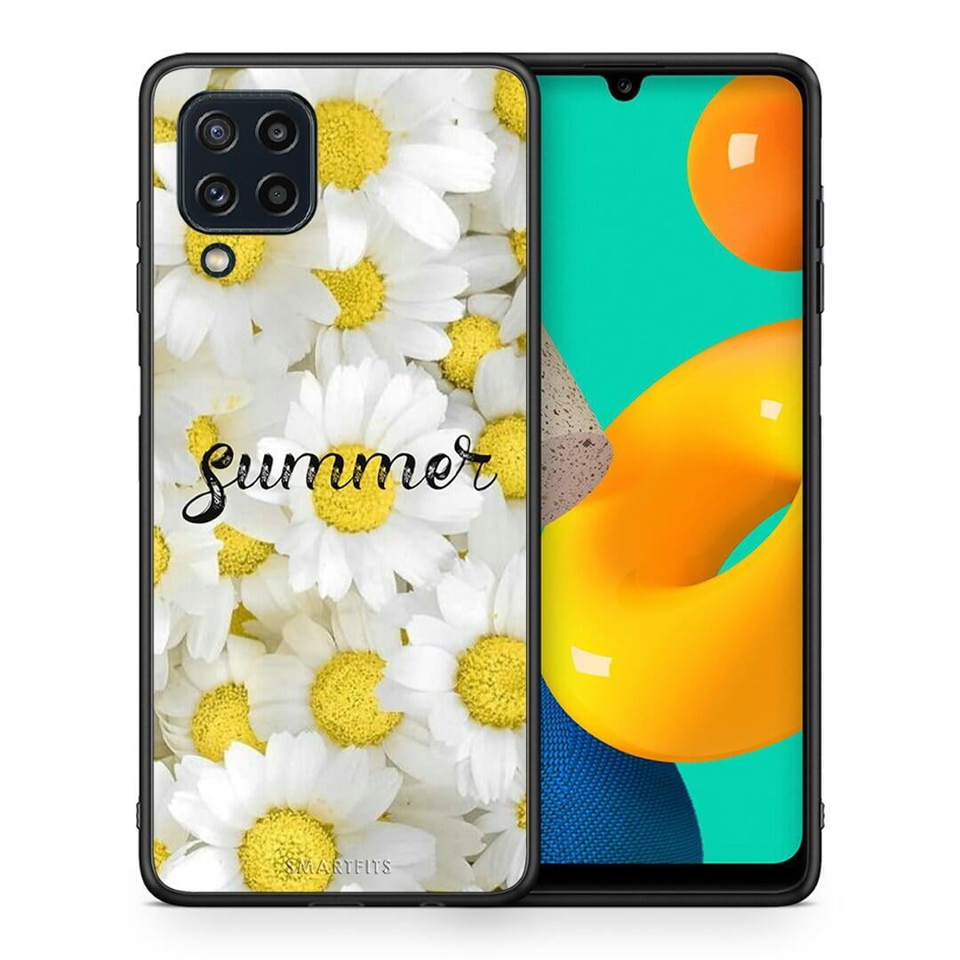 Θήκη Samsung M32 4G Summer Daisies από τη Smartfits με σχέδιο στο πίσω μέρος και μαύρο περίβλημα | Samsung M32 4G Summer Daisies case with colorful back and black bezels