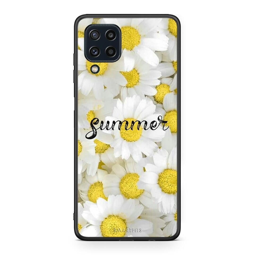 Samsung M32 4G Summer Daisies Θήκη από τη Smartfits με σχέδιο στο πίσω μέρος και μαύρο περίβλημα | Smartphone case with colorful back and black bezels by Smartfits