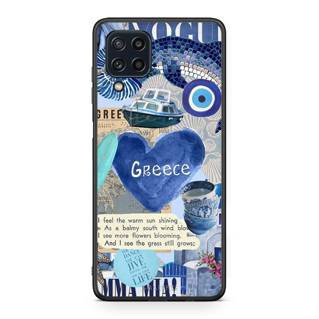 Samsung M32 4G Summer In Greece Θήκη από τη Smartfits με σχέδιο στο πίσω μέρος και μαύρο περίβλημα | Smartphone case with colorful back and black bezels by Smartfits