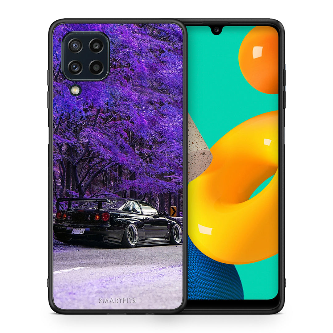 Θήκη Αγίου Βαλεντίνου Samsung M32 4G Super Car από τη Smartfits με σχέδιο στο πίσω μέρος και μαύρο περίβλημα | Samsung M32 4G Super Car case with colorful back and black bezels