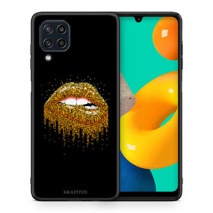Θήκη Samsung M32 4G Golden Valentine από τη Smartfits με σχέδιο στο πίσω μέρος και μαύρο περίβλημα | Samsung M32 4G Golden Valentine case with colorful back and black bezels