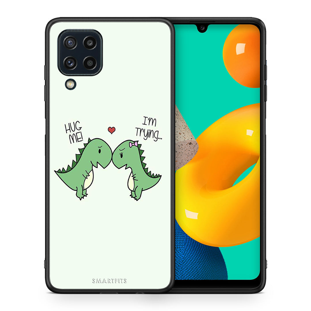 Θήκη Samsung M32 4G Rex Valentine από τη Smartfits με σχέδιο στο πίσω μέρος και μαύρο περίβλημα | Samsung M32 4G Rex Valentine case with colorful back and black bezels