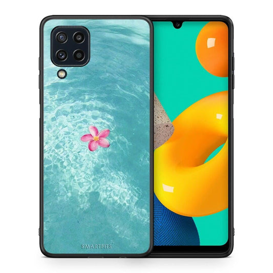 Θήκη Samsung M32 4G Water Flower από τη Smartfits με σχέδιο στο πίσω μέρος και μαύρο περίβλημα | Samsung M32 4G Water Flower case with colorful back and black bezels