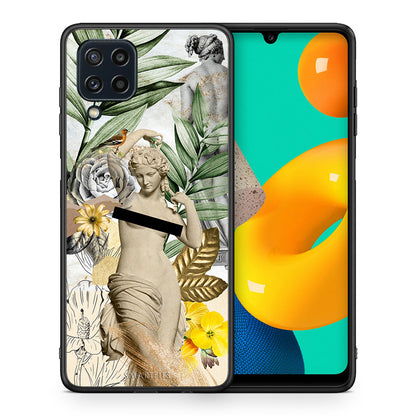 Θήκη Samsung M32 4G Woman Statue από τη Smartfits με σχέδιο στο πίσω μέρος και μαύρο περίβλημα | Samsung M32 4G Woman Statue case with colorful back and black bezels