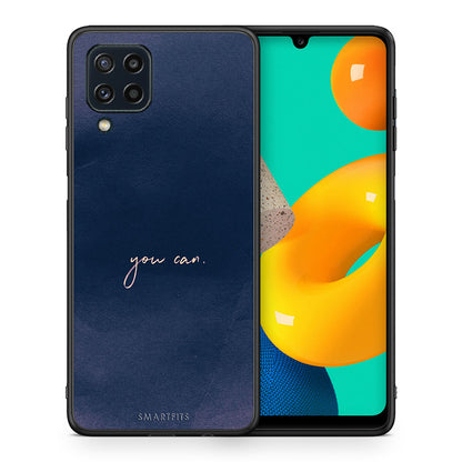 Θήκη Samsung M32 4G You Can από τη Smartfits με σχέδιο στο πίσω μέρος και μαύρο περίβλημα | Samsung M32 4G You Can case with colorful back and black bezels