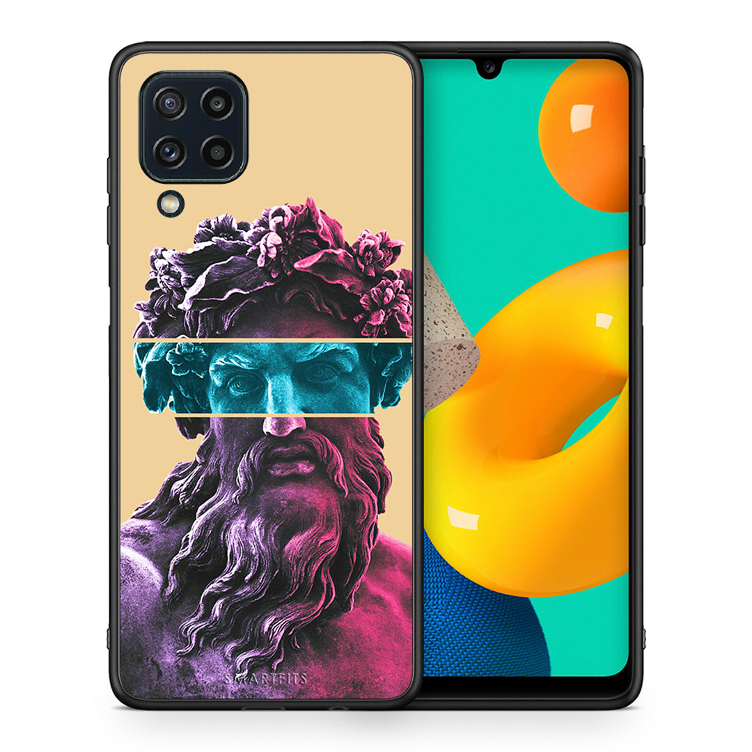 Θήκη Αγίου Βαλεντίνου Samsung M32 4G Zeus Art από τη Smartfits με σχέδιο στο πίσω μέρος και μαύρο περίβλημα | Samsung M32 4G Zeus Art case with colorful back and black bezels