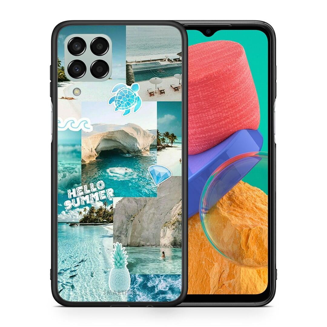 Θήκη Samsung M33 Aesthetic Summer από τη Smartfits με σχέδιο στο πίσω μέρος και μαύρο περίβλημα | Samsung M33 Aesthetic Summer case with colorful back and black bezels