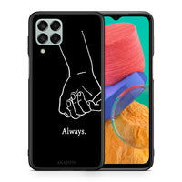 Thumbnail for Θήκη Αγίου Βαλεντίνου Samsung M33 Always & Forever 1 από τη Smartfits με σχέδιο στο πίσω μέρος και μαύρο περίβλημα | Samsung M33 Always & Forever 1 case with colorful back and black bezels