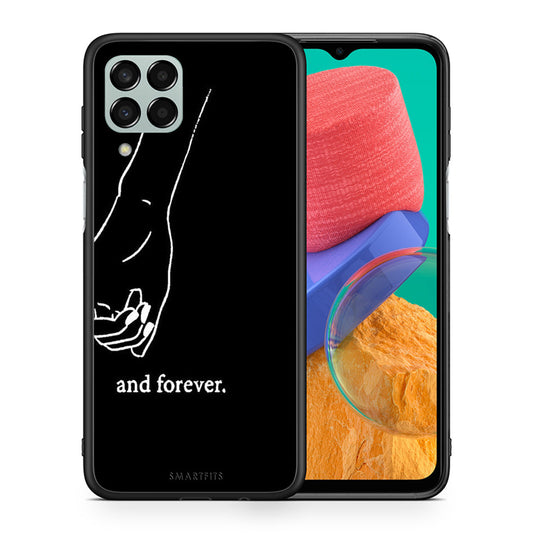 Θήκη Αγίου Βαλεντίνου Samsung M33 Always & Forever 2 από τη Smartfits με σχέδιο στο πίσω μέρος και μαύρο περίβλημα | Samsung M33 Always & Forever 2 case with colorful back and black bezels