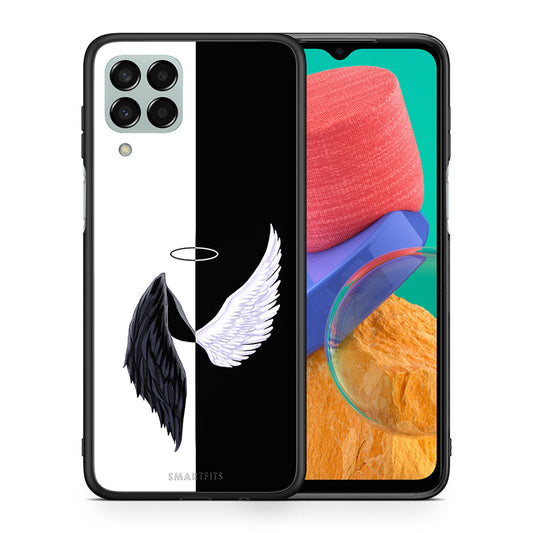 Θήκη Samsung M33 Angels Demons από τη Smartfits με σχέδιο στο πίσω μέρος και μαύρο περίβλημα | Samsung M33 Angels Demons case with colorful back and black bezels