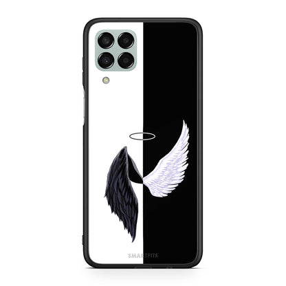 Samsung M33 Angels Demons θήκη από τη Smartfits με σχέδιο στο πίσω μέρος και μαύρο περίβλημα | Smartphone case with colorful back and black bezels by Smartfits