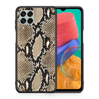 Thumbnail for Θήκη Samsung M33 Fashion Snake Animal από τη Smartfits με σχέδιο στο πίσω μέρος και μαύρο περίβλημα | Samsung M33 Fashion Snake Animal case with colorful back and black bezels